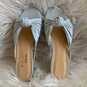 NWB Marais x For Love & Lemons Suede Slides
